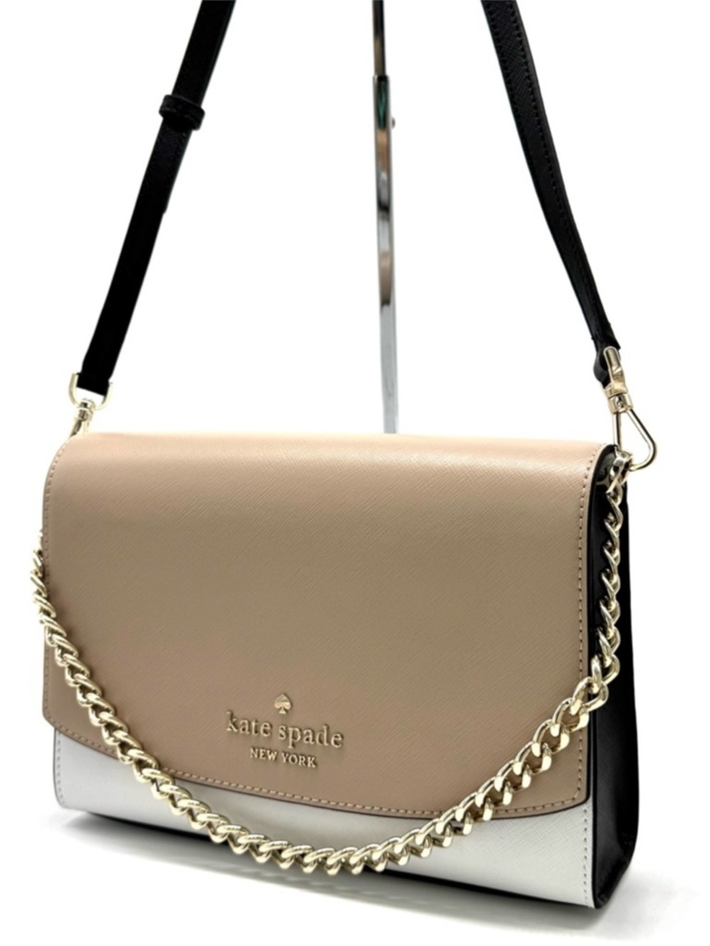 Kate Spade Carson Colorblock Convertible Crossbody Bag Warm Beige